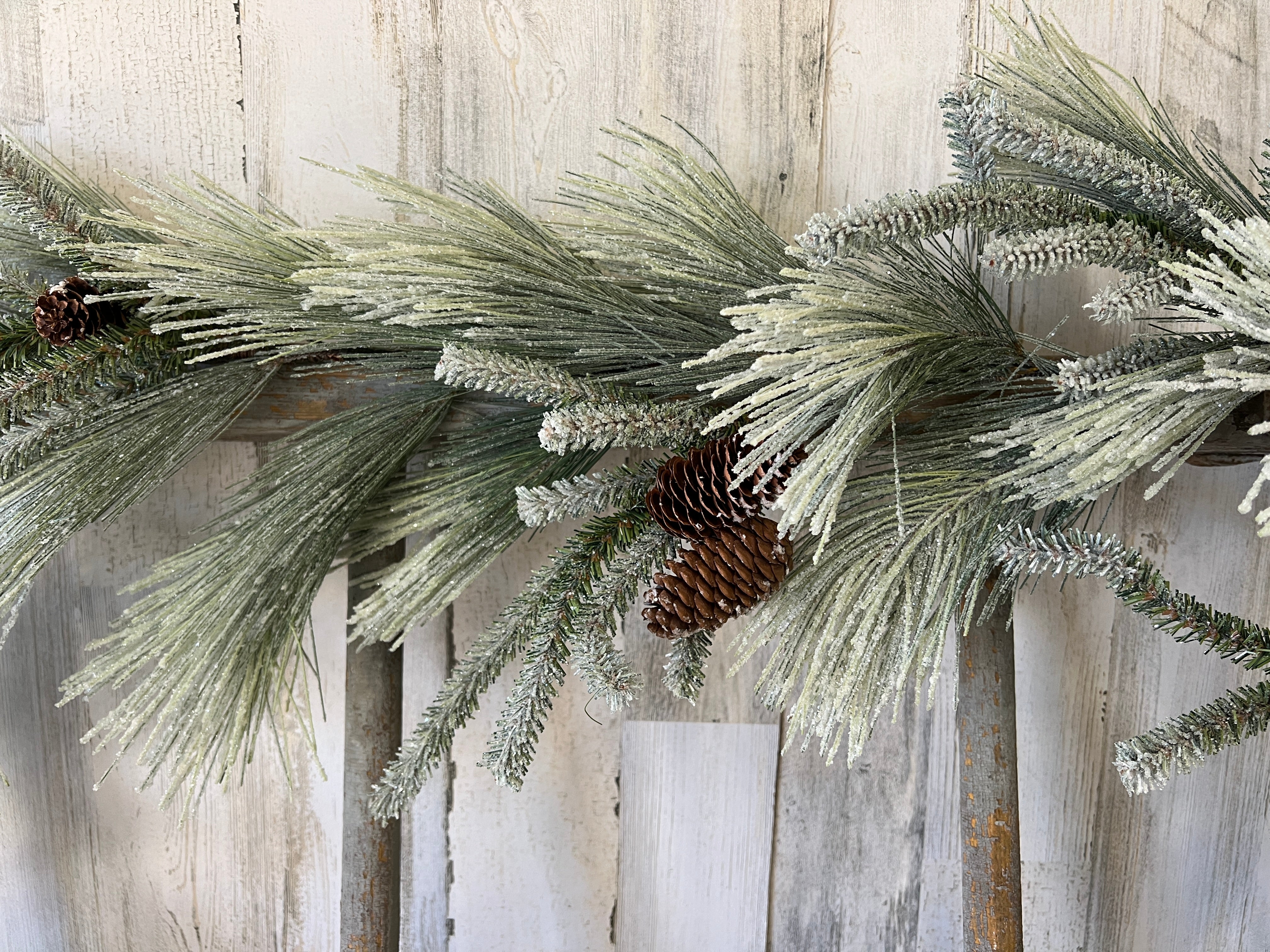 Snow-Capped Winter Pine Garland