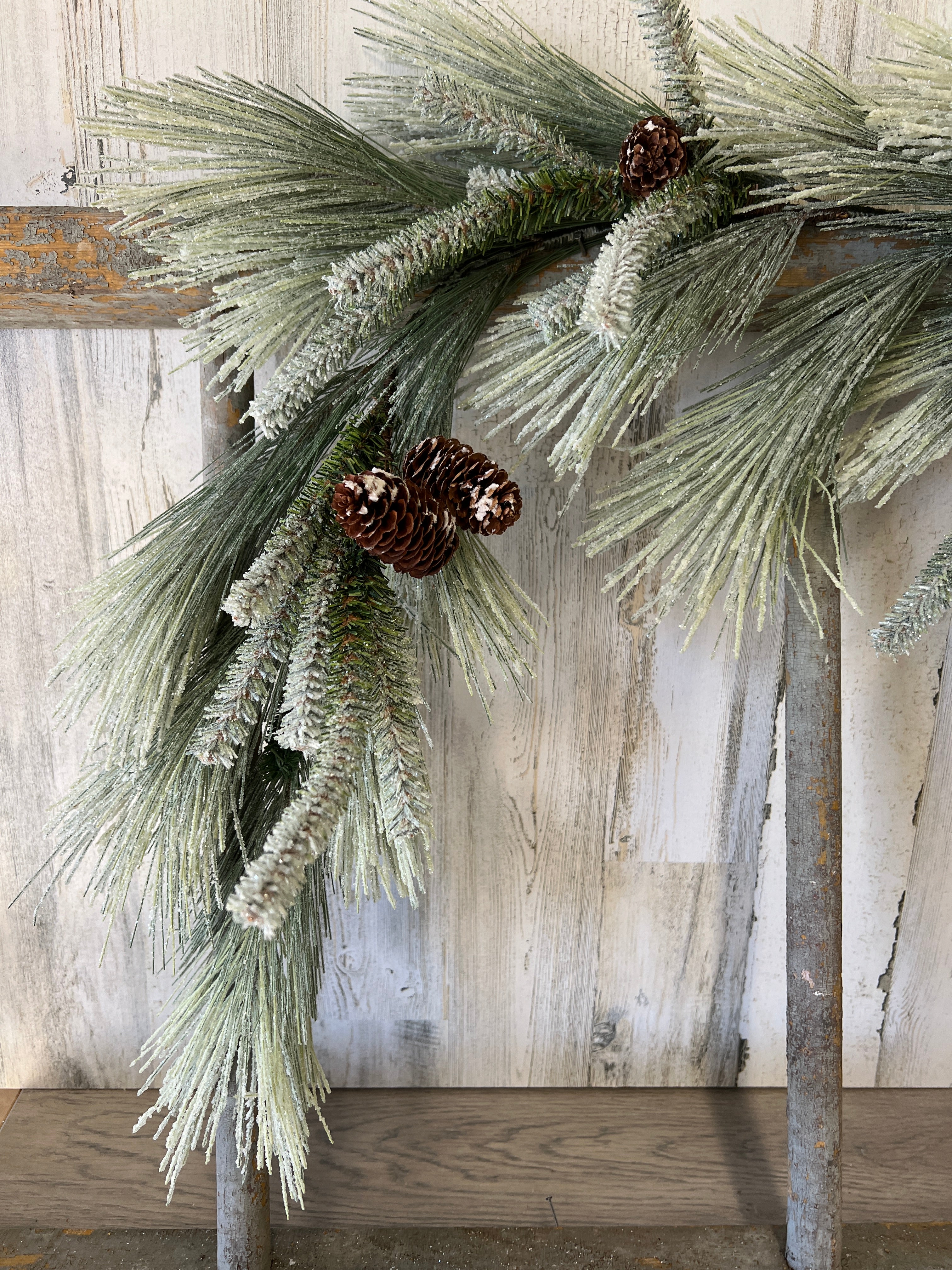 Snow-Capped Winter Pine Garland