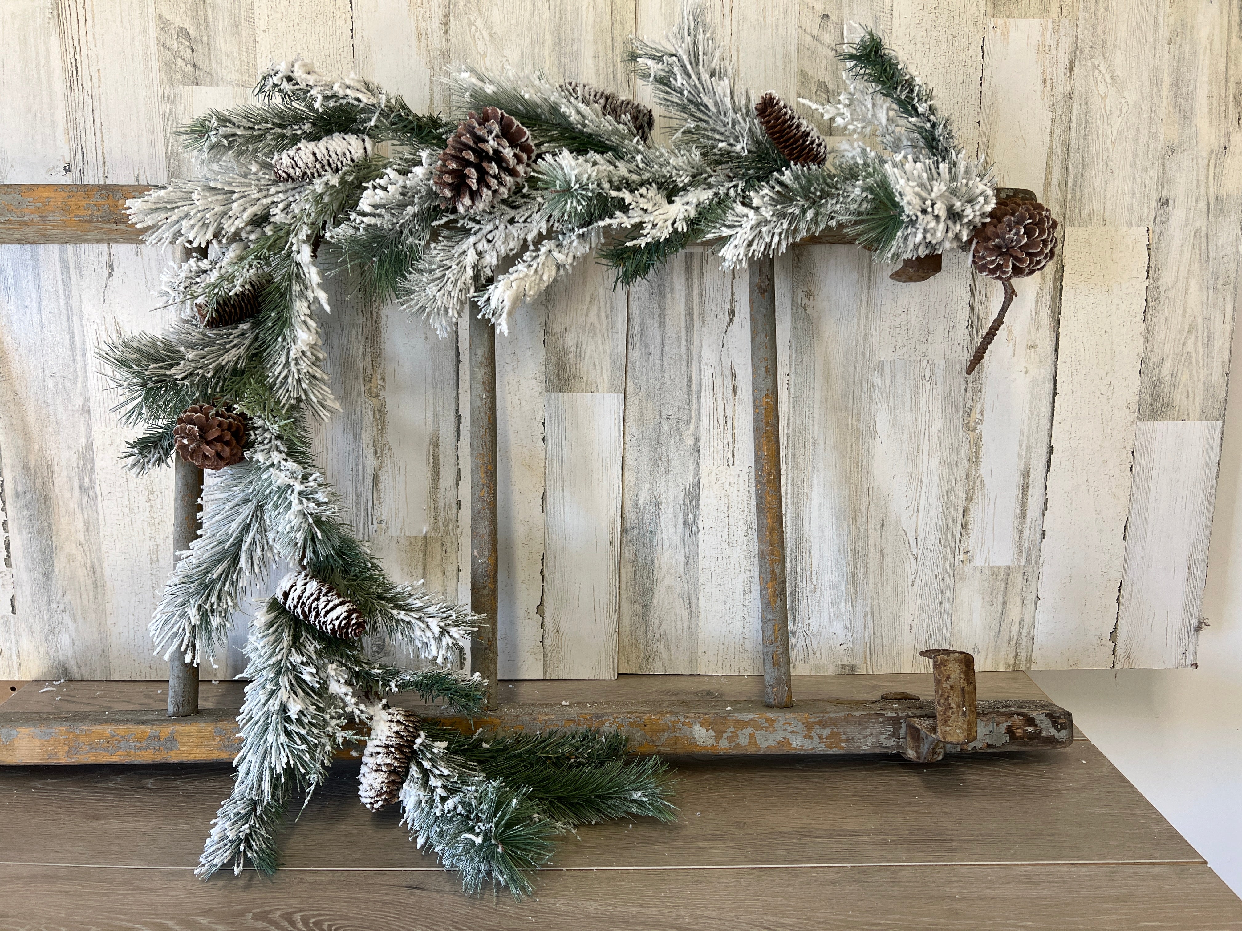 Snowy Pinecone Garland for Winter Decor