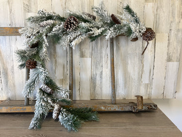 Snowy Pinecone Garland for Winter Decor - TwoInspireYou