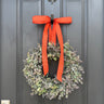Fall Eucalyptus Wreath with Burnt Orange Fall Bow - TwoInspireYou