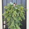 Lush Mixed Pine Christmas Teardrop Swag with Natural Accents - TwoInspireYou