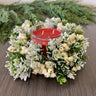 Mistletoe Berry and Boxwood Candle Ring, Set of 2 - TwoInspireYou
