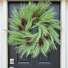 Rustic Long Needle Pine Wreath with Natural Pinecones - TwoInspireYou
