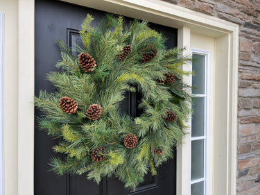 Large Long Needle Pine and Pinecone Wreath