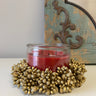 Gold Beaded Pip Berry Candle Rings for Decorating, Set of 2 Elegant Candle Wreaths for Entertaining - TwoInspireYou