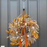 Orange Berry Fall Wreath – Rustic Autumn Door Decoration - TwoInspireYou
