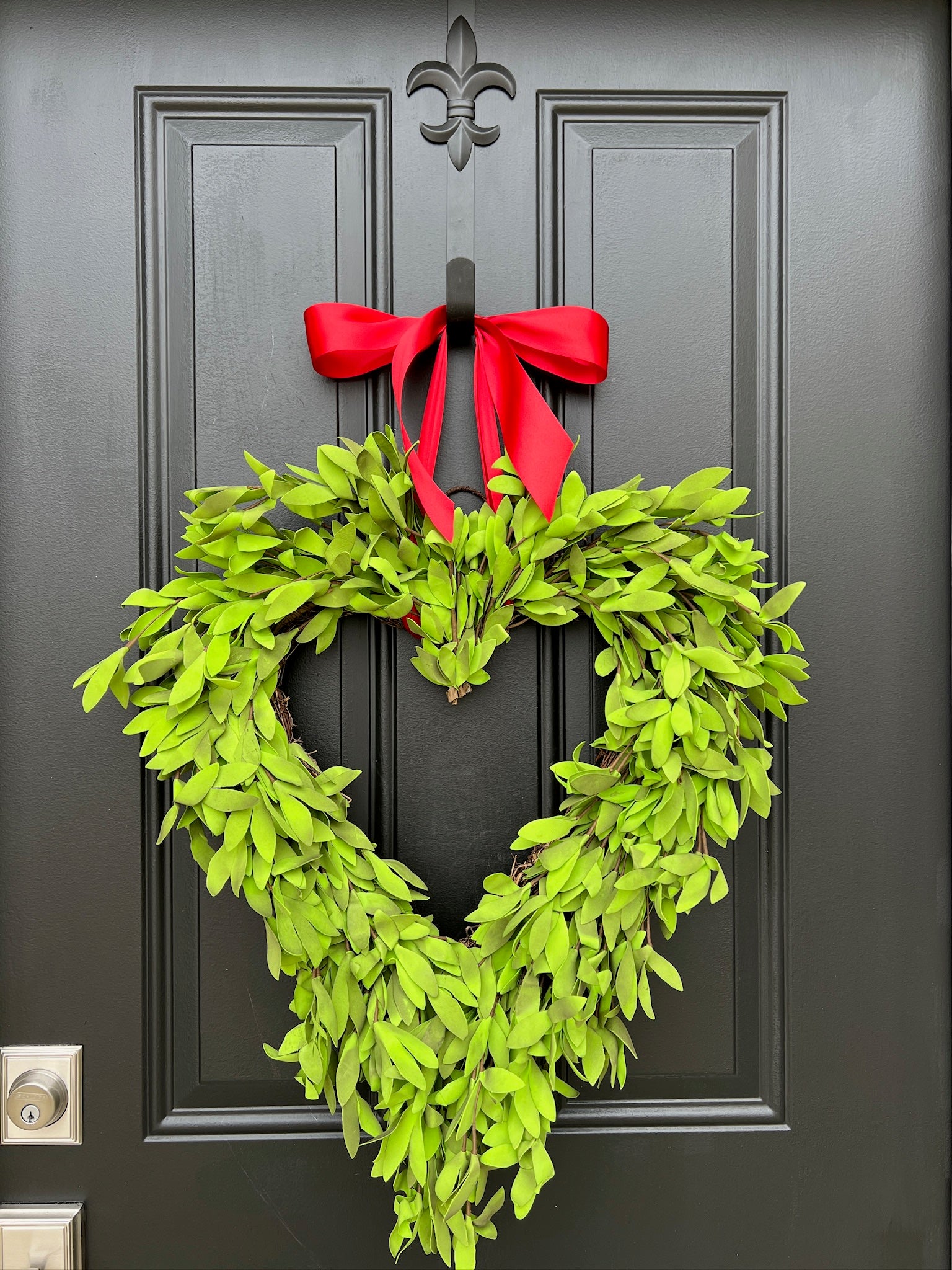 Faux Dried Boxwood Heart for Cupid's Day