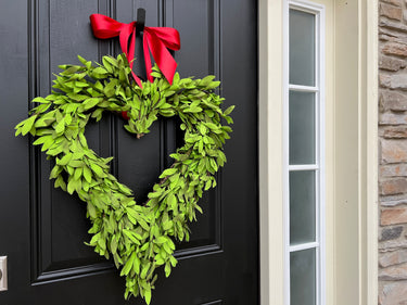 Faux Dried Boxwood Heart for Cupid's Day - TwoInspireYou