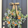 Pumpkin, Eucalyptus & Lamb’s Ear Wreath – Farmhouse Fall Door Décor - TwoInspireYou