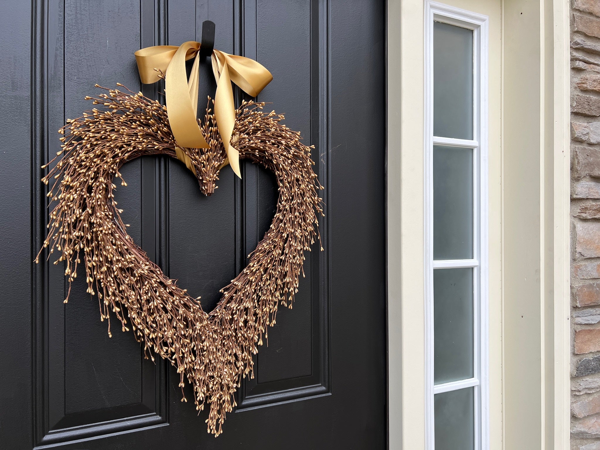 50th Wedding Anniversary Berry Heart Wreath