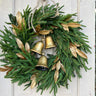 Festive Norfolk Pine Wreath with Gold Bells - TwoInspireYou