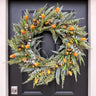 Orange Tulip Wreath with Bay Leaf and Eucalyptus - TwoInspireYou