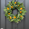 Florida Oranges and Magnolia Wreath - TwoInspireYou