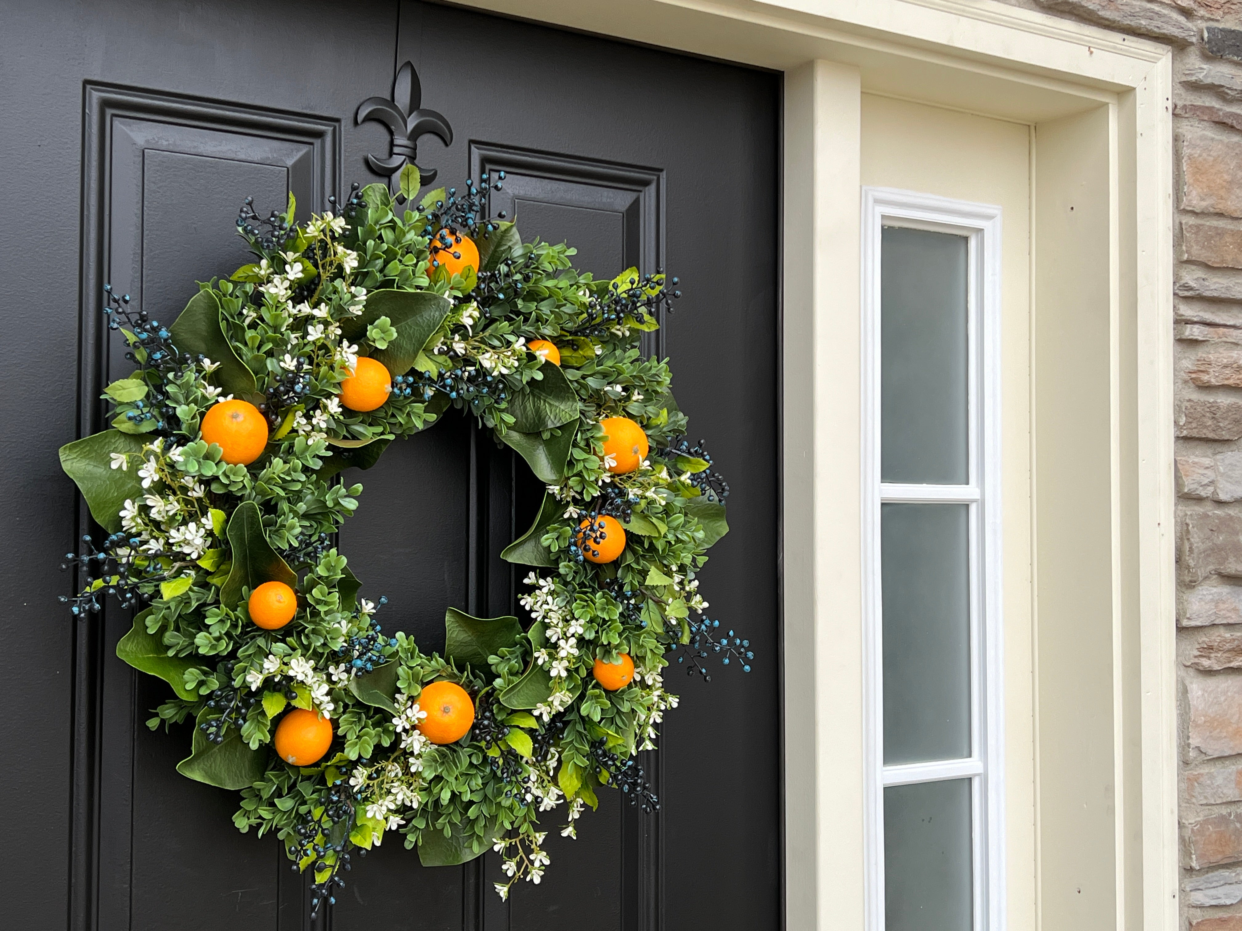 Florida Oranges and Magnolia Wreath