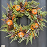 Pumpkin & Pinecone Fall Wreath – Autumn Harvest Front Door Decor - TwoInspireYou