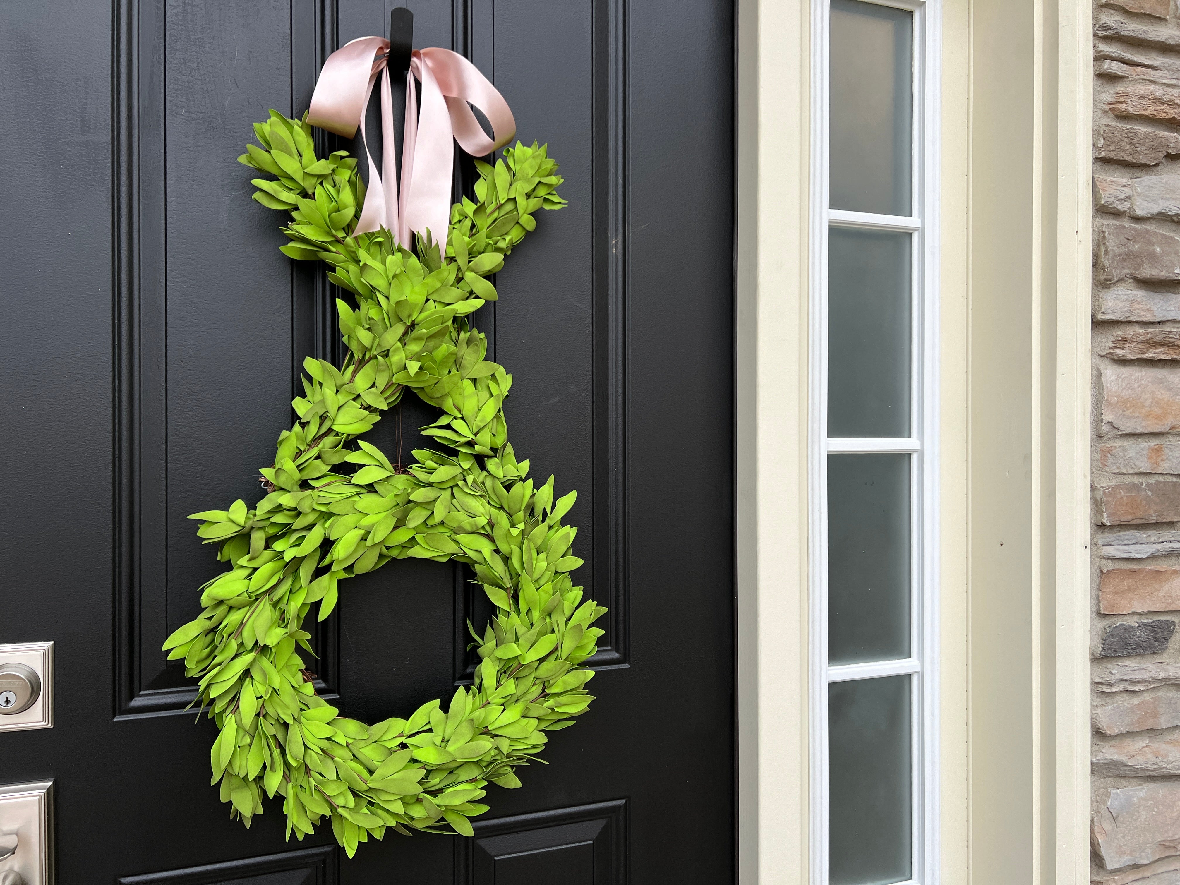 Boxwood XO Wreath for Valentine's Day, Front Door Decor for Valentine's Day Party