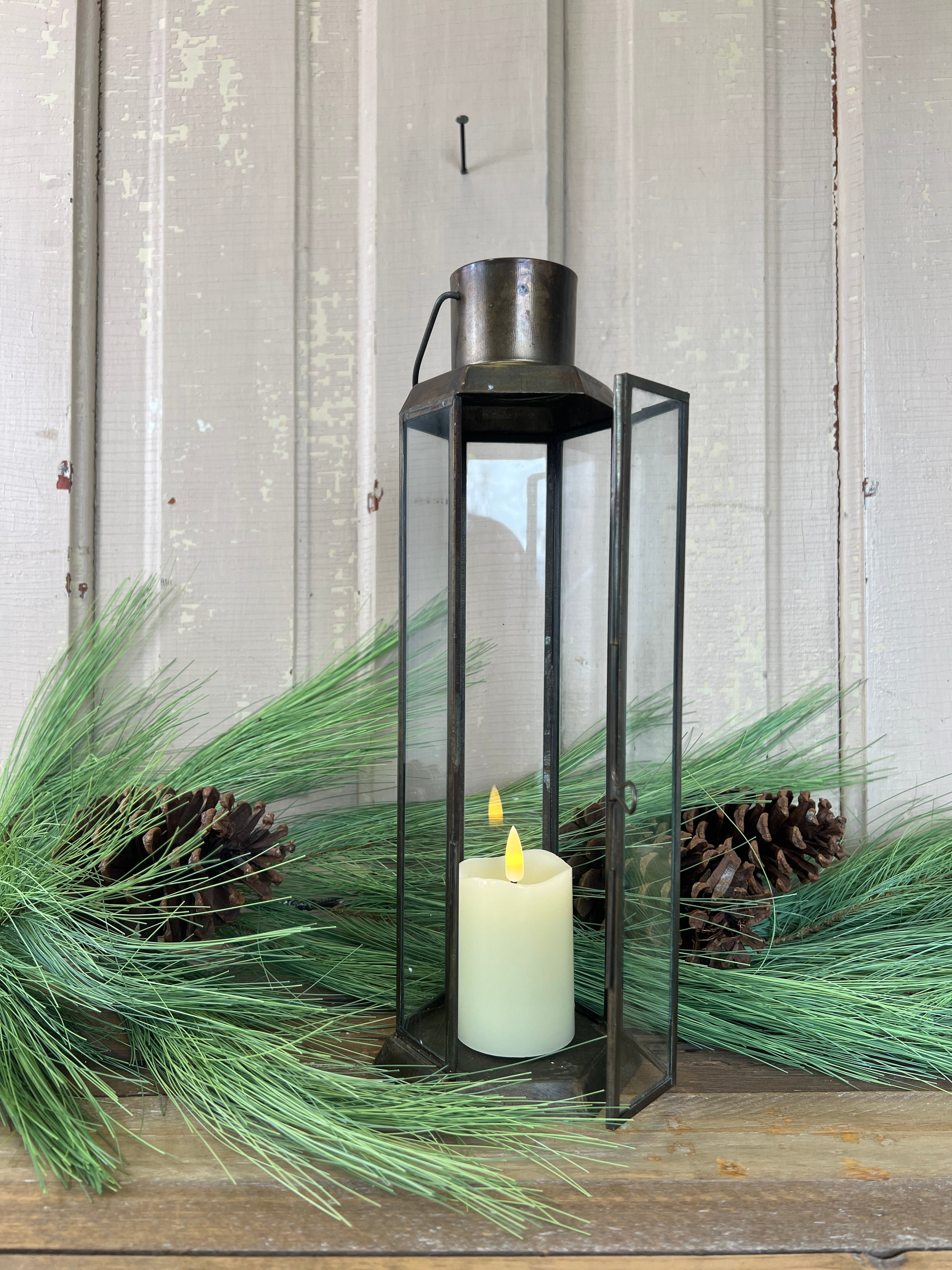 Old Style Hanging Glass Lantern