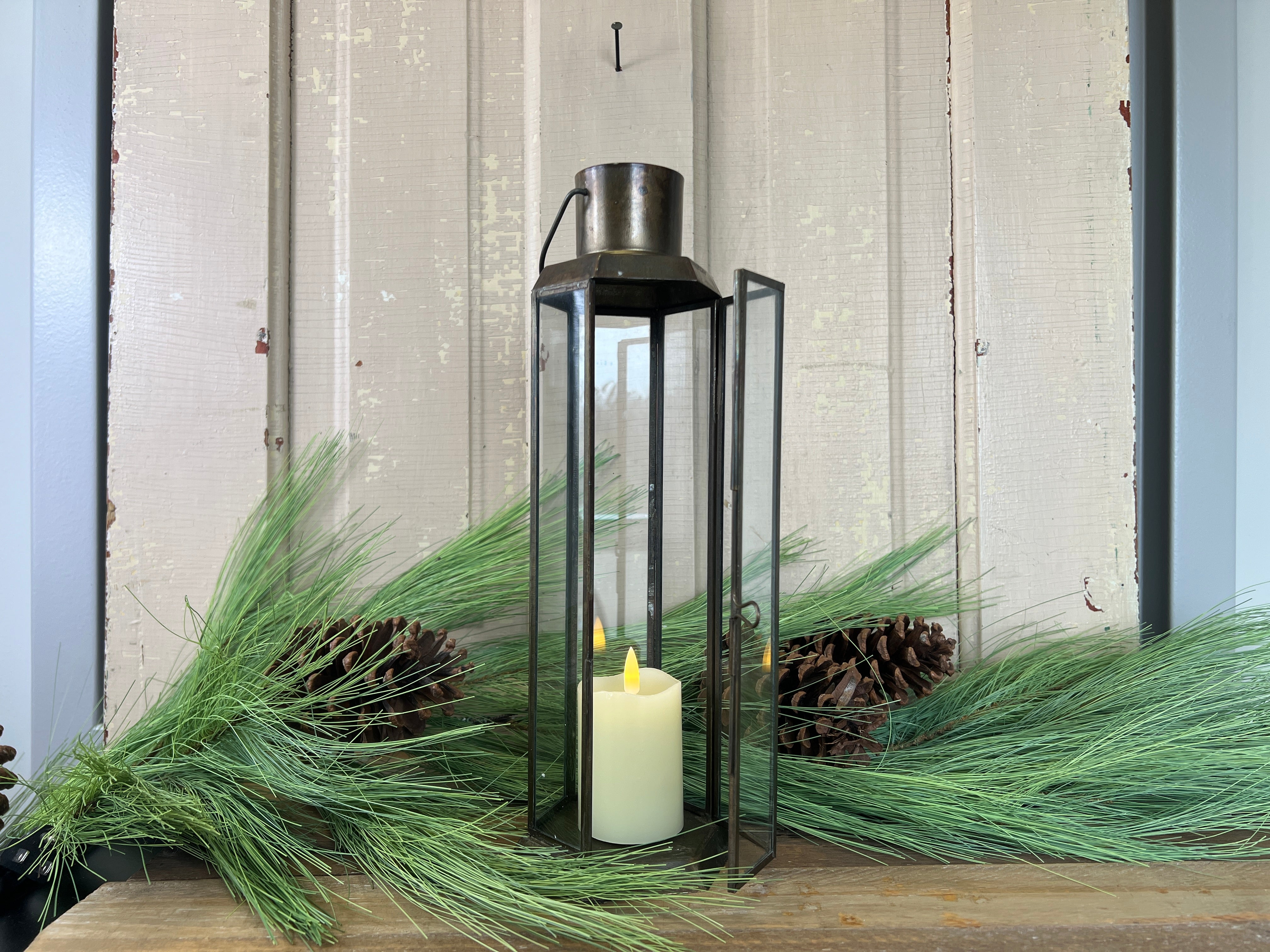 Old Style Hanging Glass Lantern