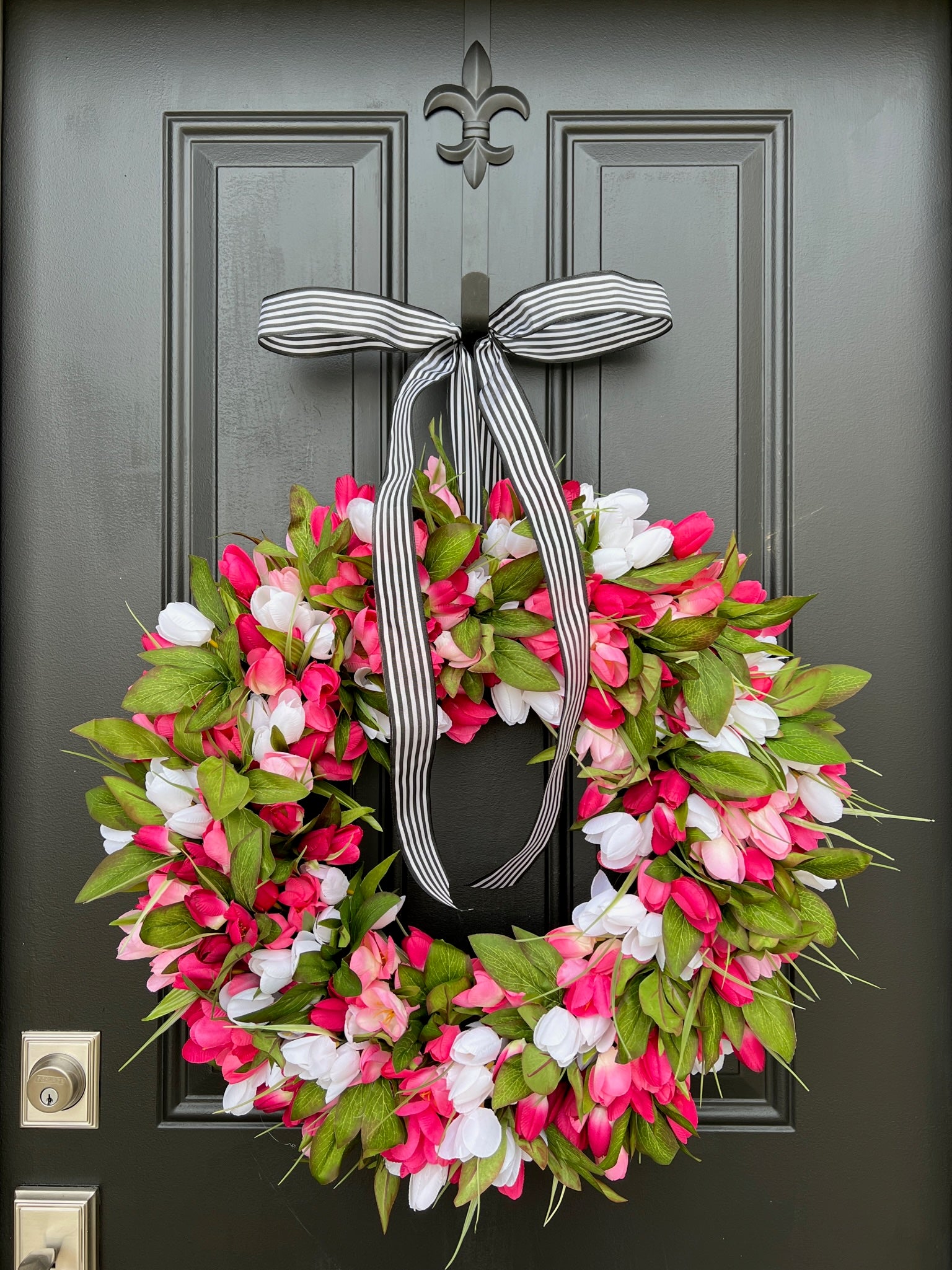 Blossom Pink and White Tulip Wreath