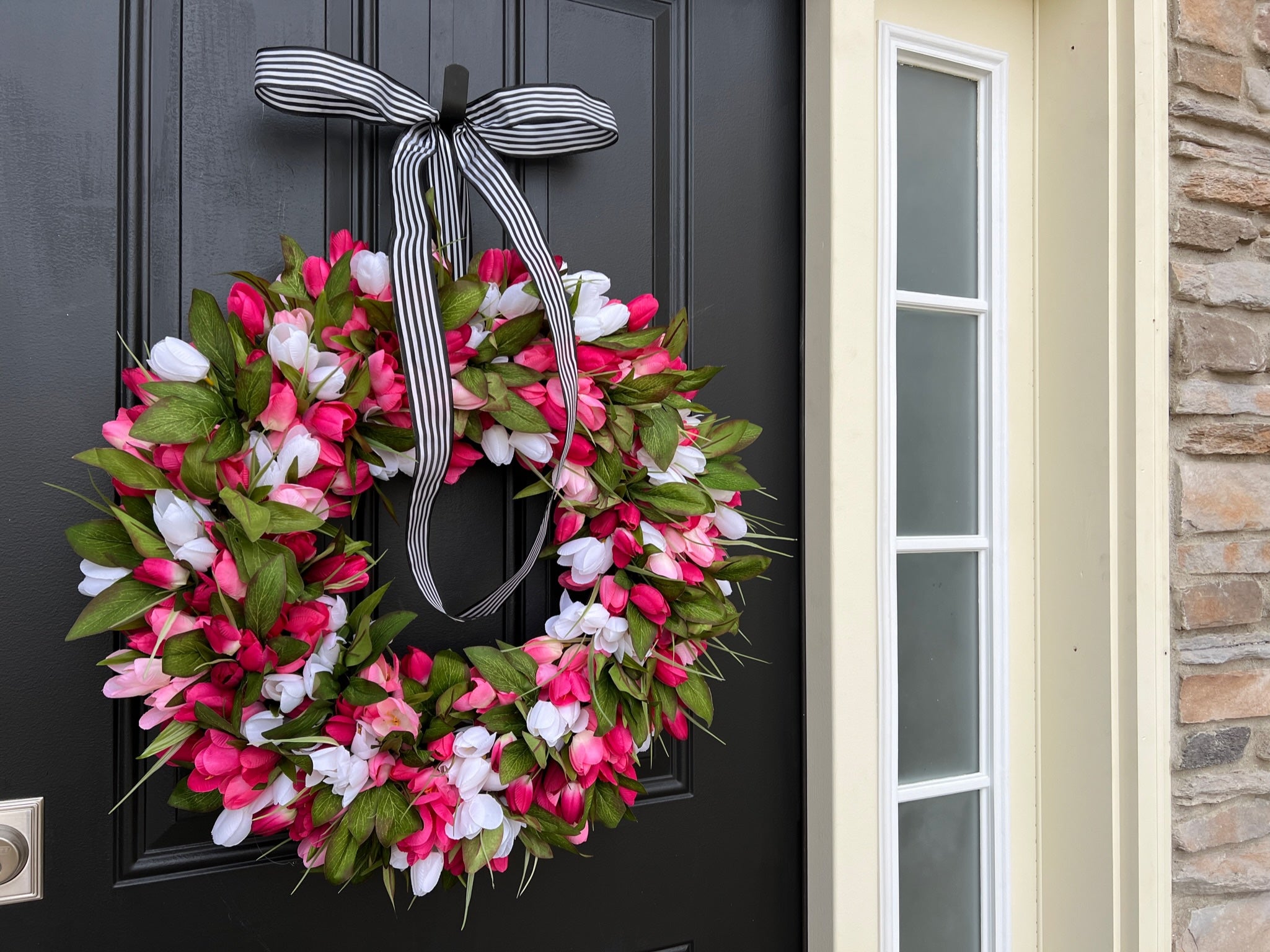 Blossom Pink and White Tulip Wreath