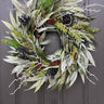 Blue and Pine Winter's Eve Wreath - TwoInspireYou