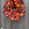 Fall Leaves & Berry Wreath – Fall Front Door Decoration - TwoInspireYou