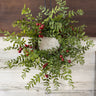 Small Nandina Wreath with Red Berries | Window or Candle Ring | - TwoInspireYou