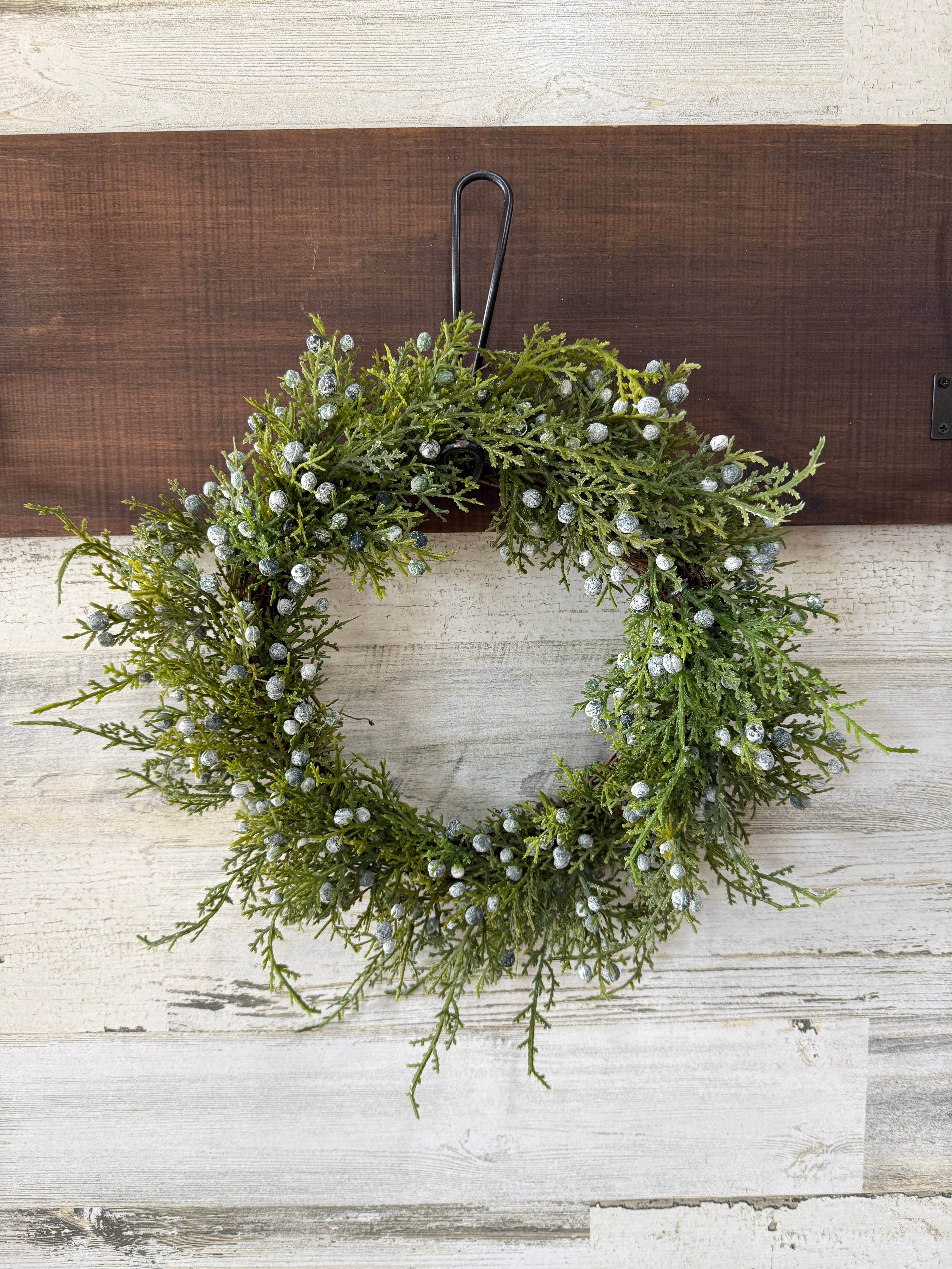 Cedar & Juniper Candle Ring | 12” Mini Wreath Centerpiece