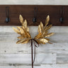 Gold Bay Leaf Hoop Wreath with Chocolate Velvet Ribbon | Window Decor - TwoInspireYou
