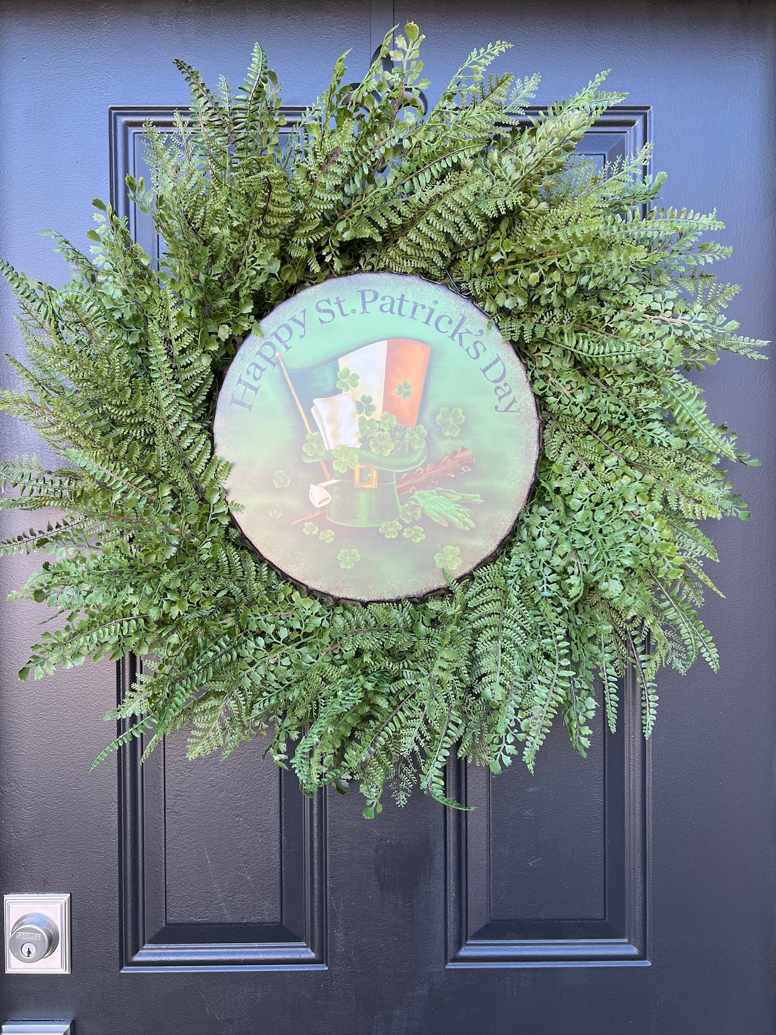 Happy St. Patrick's Day Decor Fern Wreath