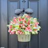 Spring Tulip Bucket Wreath - TwoInspireYou