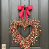 Valentine's Day Red Berry Heart Wreath - Gifts for Her - TwoInspireYou