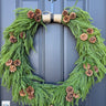 Heart-Shaped Norfolk Pine Wreath with Pinecones and Twine Hanger - TwoInspireYou