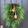 Evergreen Pine Teardrop Door Swag Wreath - TwoInspireYou