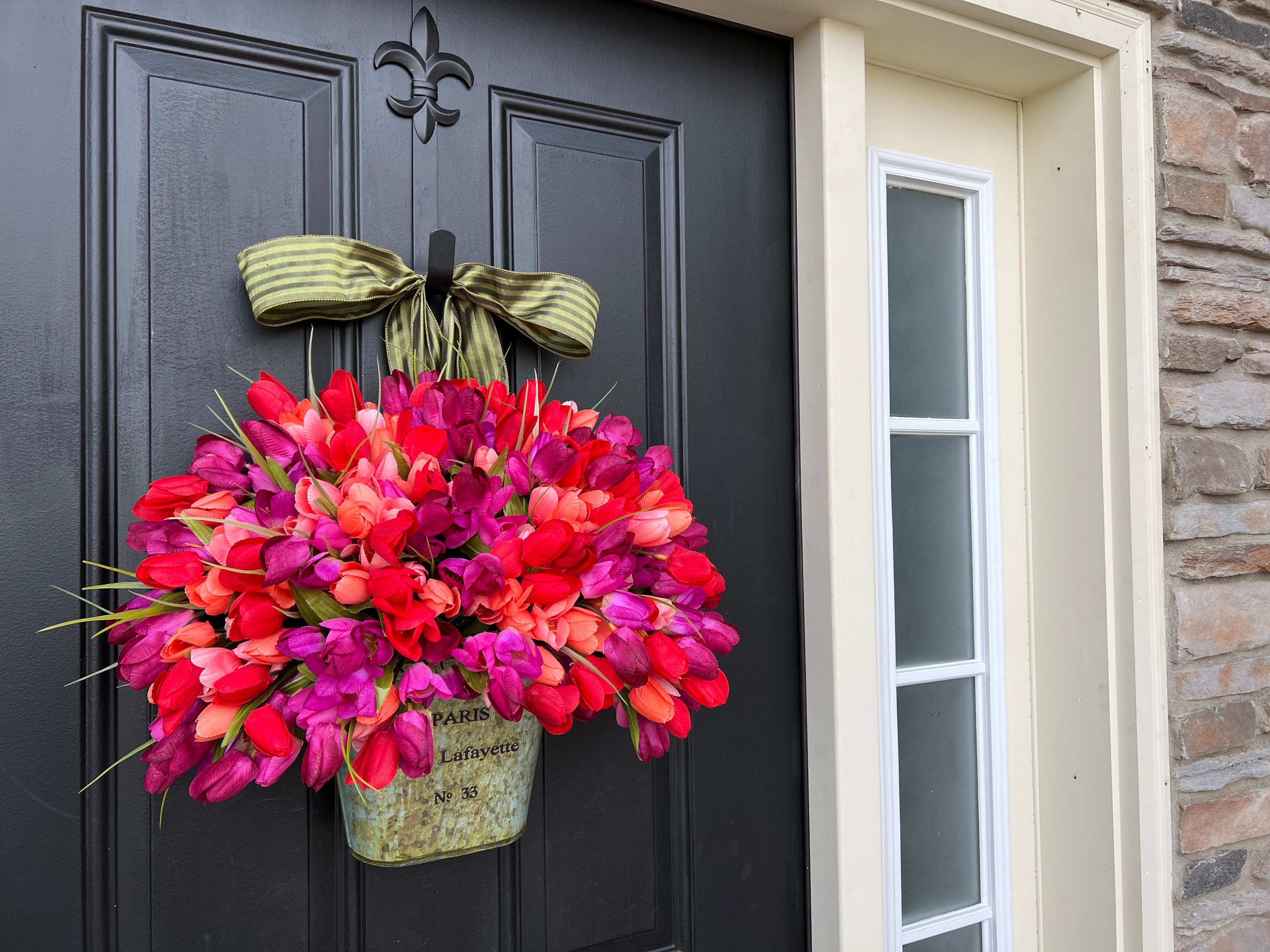 Country French Tulip Bucket - Front Door Tulip Pail