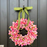 Peachy Pink Tulip Wreath - TwoInspireYou