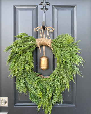 Unique Juniper Wreath with Bell 