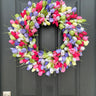 Celebration Front Door Decor - Spring Tulips Wreath - TwoInspireYou