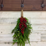 Evergreen Hanging Mistletoe with Red Berries & Natural Jute Wrap - TwoInspireYou