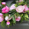 Pink Peony Wreaths 24" for Outside Front Door, Wreaths with Boxwood and Year Round Display - TwoInspireYou
