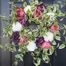 Vintage Garden Peony Wreath with Pink and Purple Peonies - TwoInspireYou