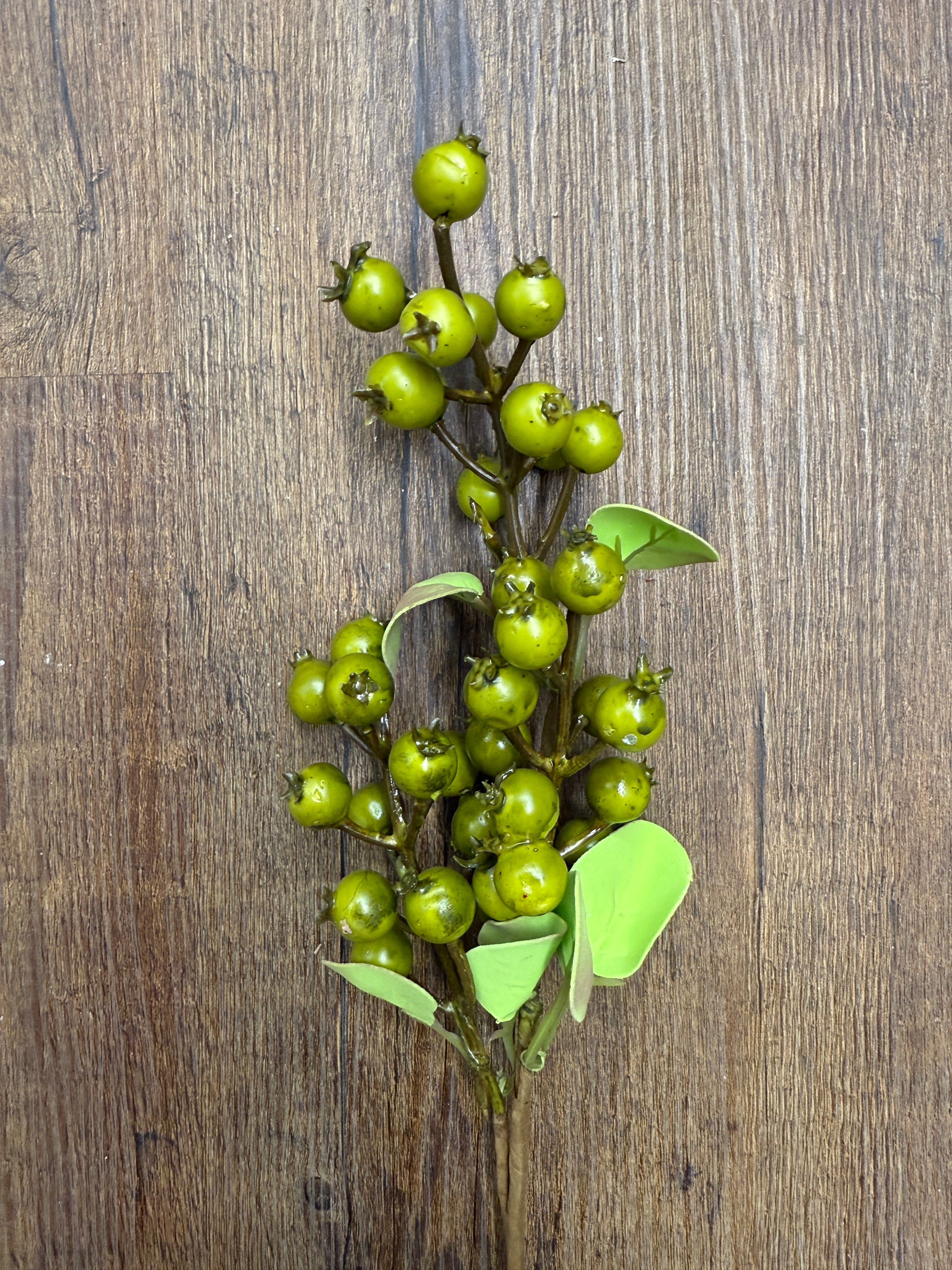 Chartreuse Berry Stem Pick for Christmas Wreaths & Centerpieces