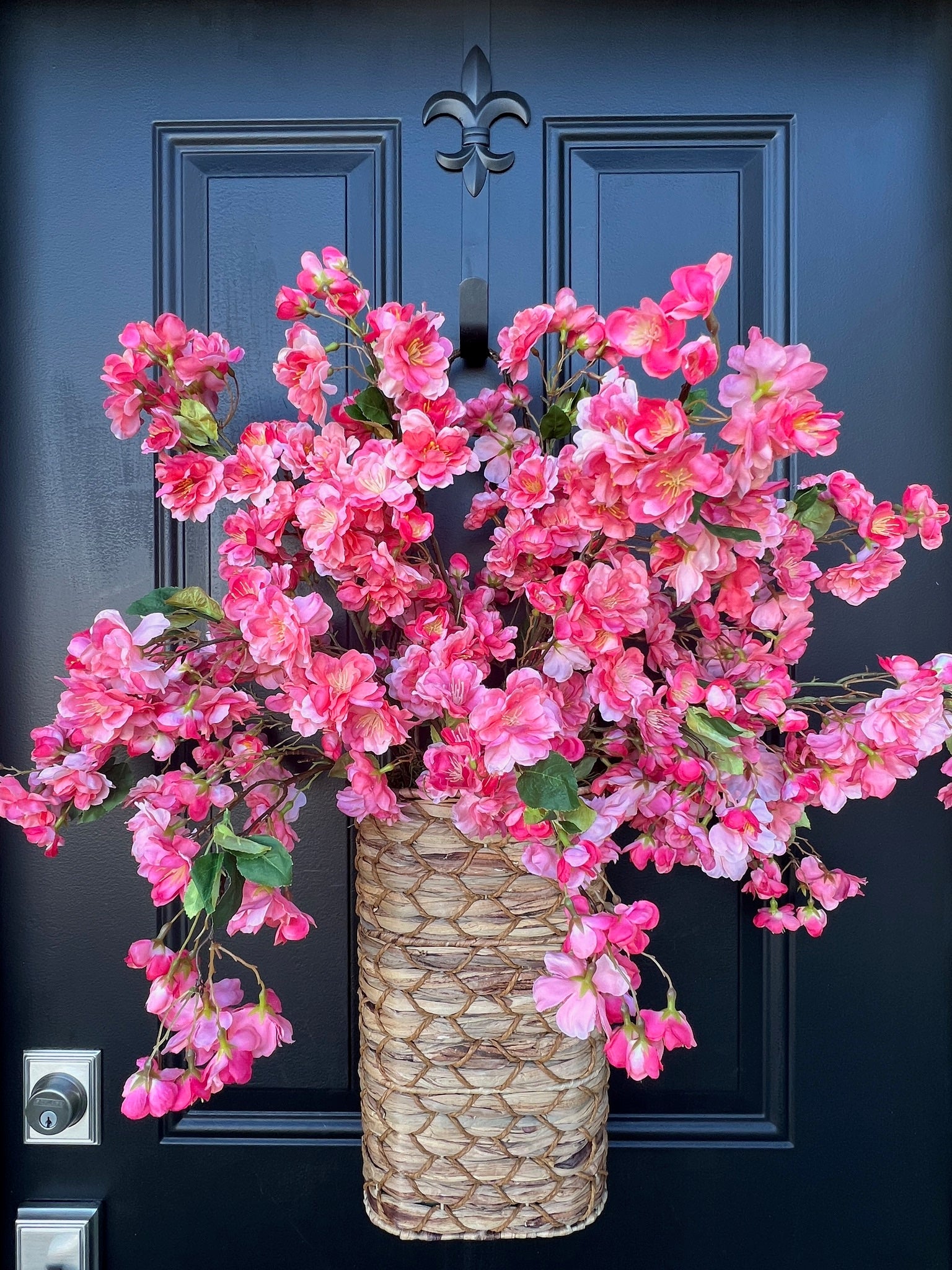 Pink Pop Cherry Blossom Spring Basket