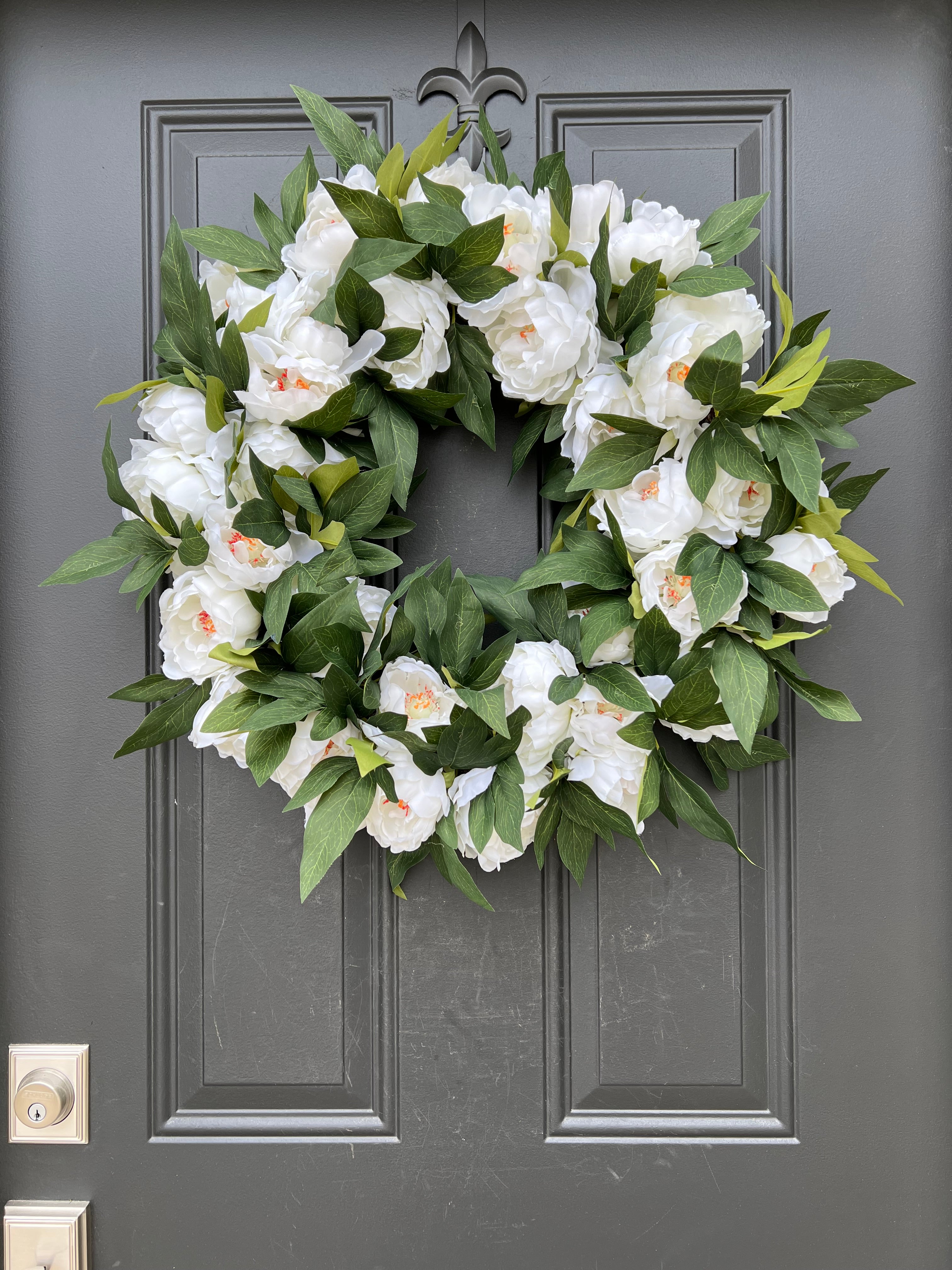  White Peony Wreath