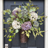 Spring Hydrangea Basket Wreath for Door - TwoInspireYou