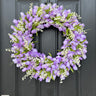 Purple Tulip Wreath with Lily of the Valley, Front Door Spring Tulip Wreath - TwoInspireYou
