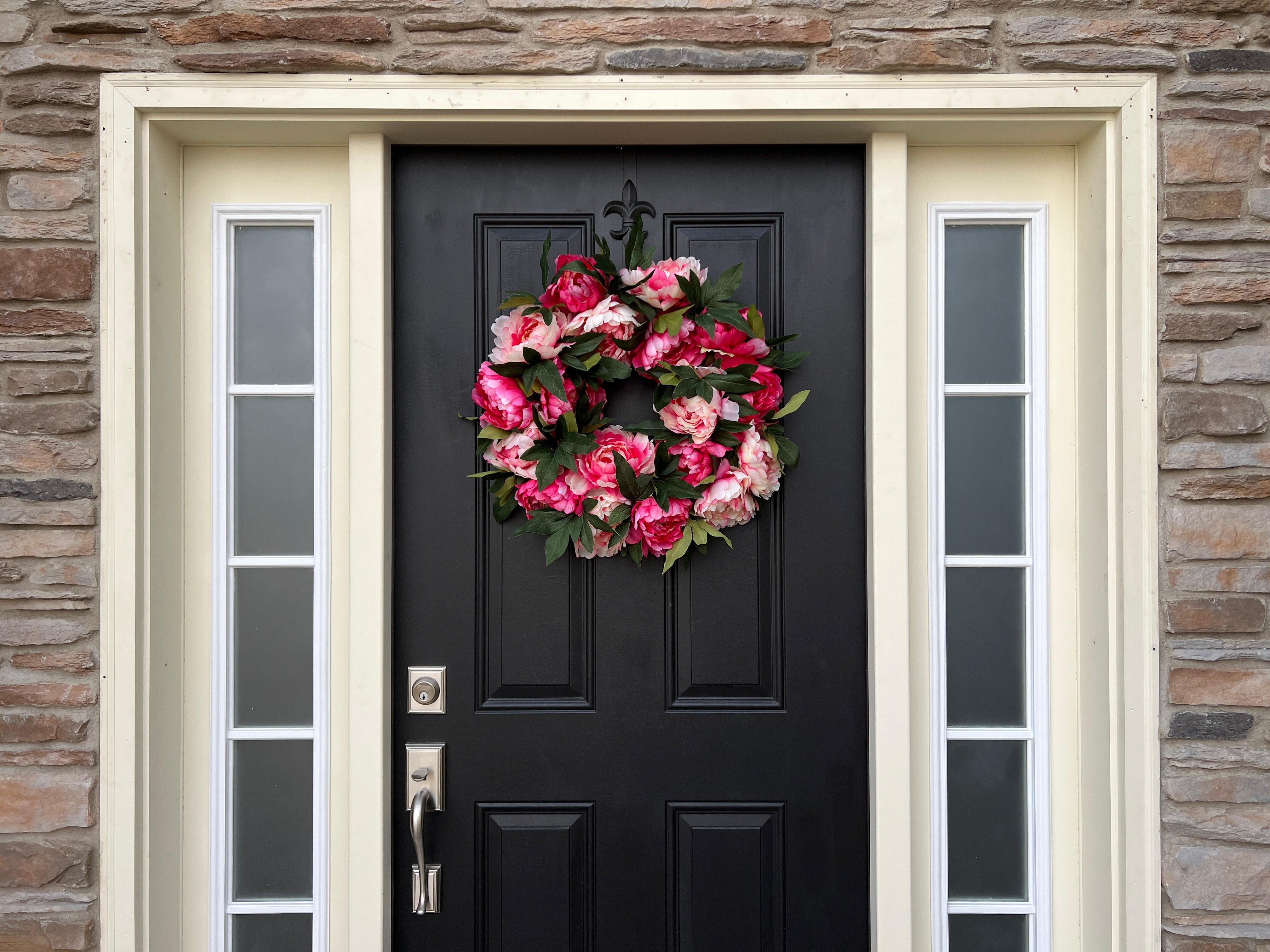 Blooming Pink Peony Wreath