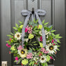 Summer in the Country Wildflower Wreath - TwoInspireYou