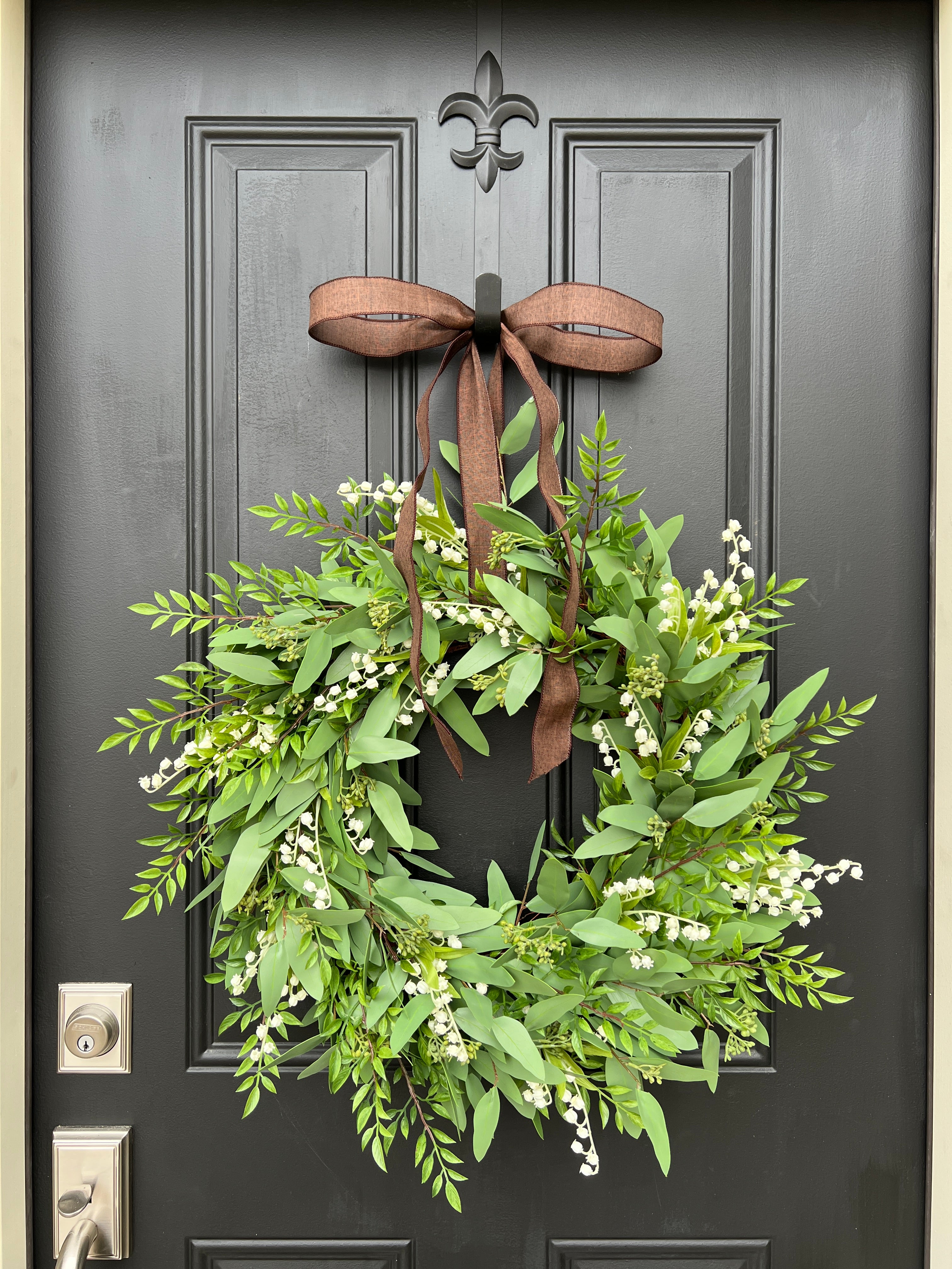 Spring Bay Leaf and Lily of the Valley Wreath